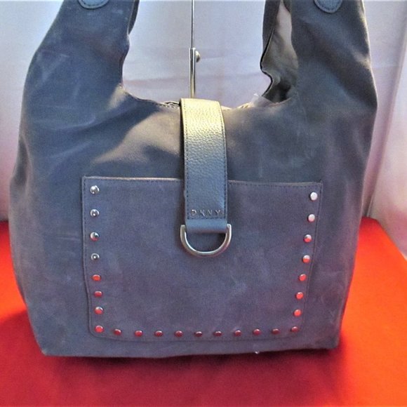 DKNY Wayne Large Suede Hobo Bag  - #3228 - Picture 5 of 13